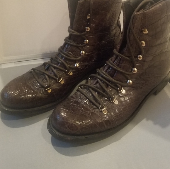 Bally Crocodile Lace-Up Boot - Picture 6 of 11